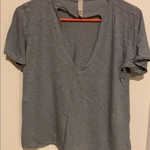 Pink lily cut out tshirt